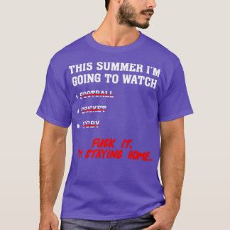 T-shirt Cet Été Je Vais Regarder Le Sport