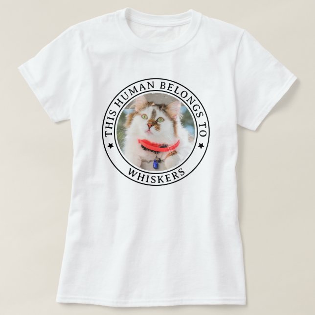 T-shirt Cet Homme Appartient À L'Animal Personnalisé Photo (Design devant)