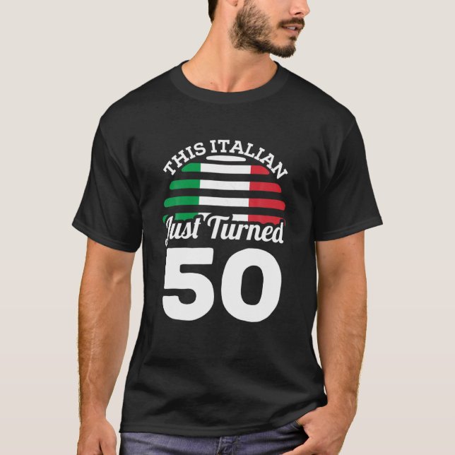 T-shirt Cet Italien Vient De Tourner 50 Italie 50E Anniver (Devant)