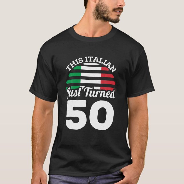 T-shirt Cet Italien vient de tourner 50 Italie 50e anniver (Devant)