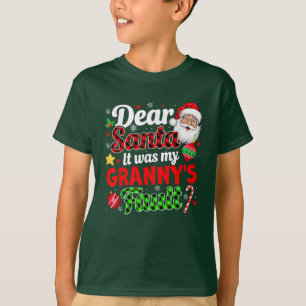 T-shirt C'était la faute de ma grand-mère Noël de famille