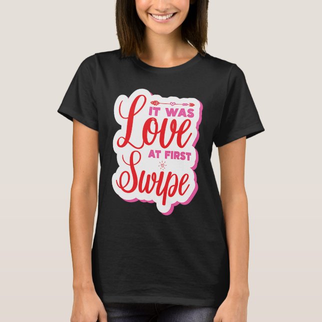 T-shirt C'Était L'Amour Au Premier Mariage Swipe Couple (Devant)