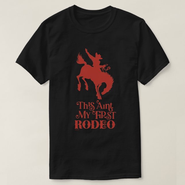 T-shirt CETTE AINSI MON PREMIER RODÉO drôle de cowboy chev (Design devant)