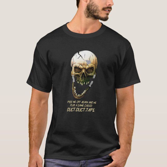 T-shirt Cette bande de Duct ne peut pas réparer Stupide, m (Devant)