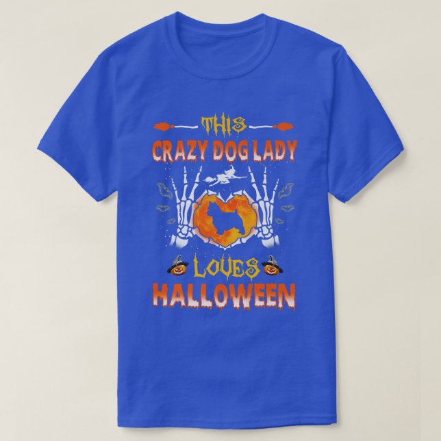 T-shirt Cette Dame de Chien fou Norwich Terrier Aime Hallo (Design devant)