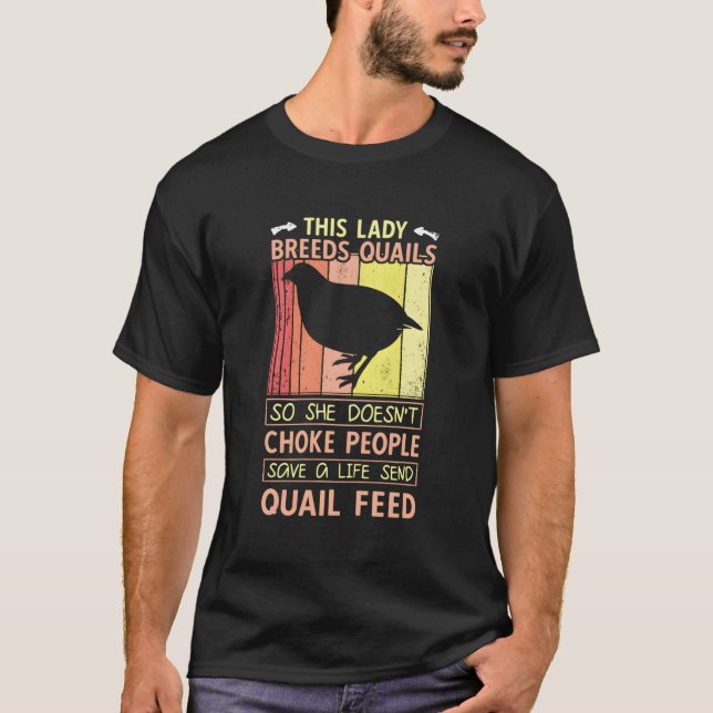 T-shirt Cette Dame reproduit des cailles - Garder les femm (Devant)