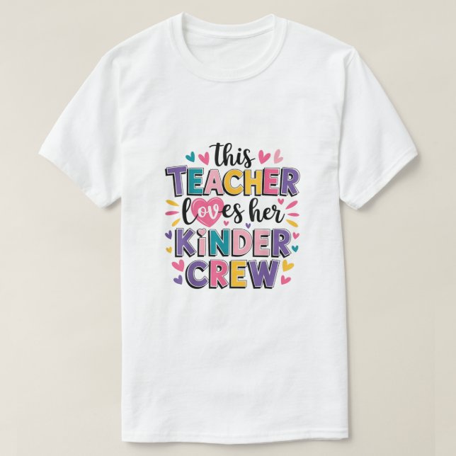 T-shirt Cette Enseignante Aime Son Kinder Valentines Day L (Design devant)