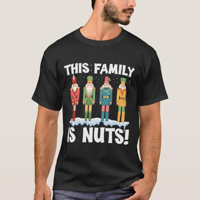 T-shirt Cette Famille Est Nuts Casse-Noisette Squad Mat De (Devant)