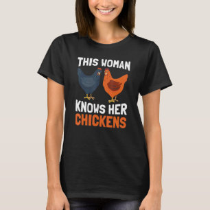 T-shirt Cette Femme Connaît Ses Poulets Poules Hen Rooster