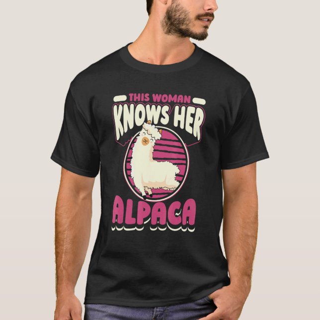 T-shirt Cette Femme Connaît Son Alpaca Lama Pako Huacaya A (Devant)