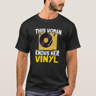 T-shirt Cette Femme Connaît Son Vinyl Analog Music Disk Vi