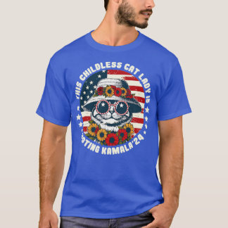 T-shirt Cette Femme Sans Enfant Vote Kamala24 Vintage