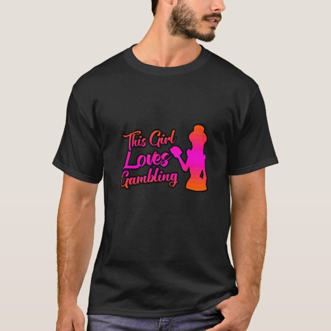 T-shirt Cette fille adore jouer (Devant)