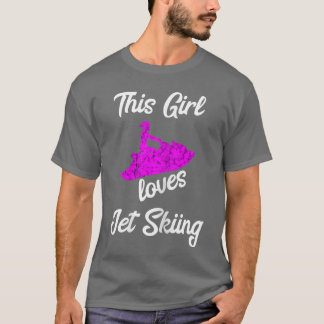 T-shirt Cette fille adore la conduite de motomarine sur l'