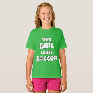 T-shirt Cette fille adore le football