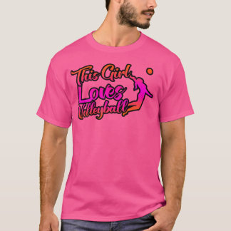 T-shirt Cette fille adore le volley-ball
