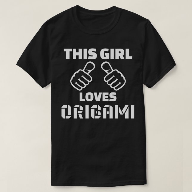 T-shirt Cette fille adore l'origami 1 (Design devant)