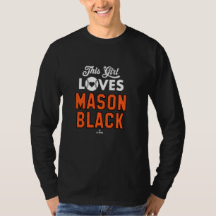 T-shirt Cette fille adore Mason Black San Francisco Baseba