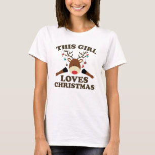 T-shirt Cette fille adore Noël