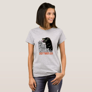 T-shirt Cette fille adore son Rottweiler
