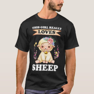 T-shirt cette fille adore vraiment les moutons moutons