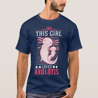 T-shirt Cette fille aime Axolotlx27s Tail Amphibian 2