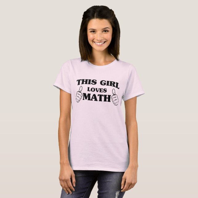 T-shirt Cette fille aime des maths (Devant entier)