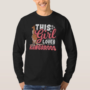 T-shirt Cette fille aime Kangaroos Australie Kangaroo