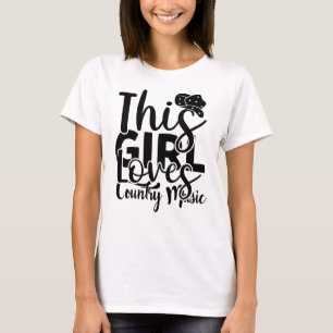 T-shirt Cette Fille Aime La Musique Country
