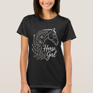 T-shirt Cette fille aime le rodéo de cheval de bronco à se