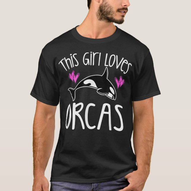 T-shirt CETTE FILLE AIME ORCAS Killer Whale mignonne ENFAN (Devant)