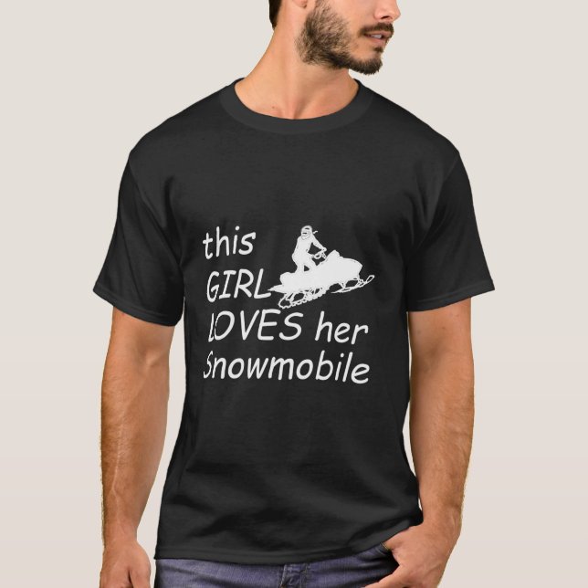 T-shirt Cette Fille Aime Sa Motoneige (Devant)