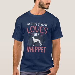 T-shirt Cette Fille aime son Amoureux des chiens Whippet