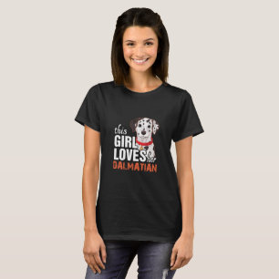 T-shirt Cette Fille aime son dalmate