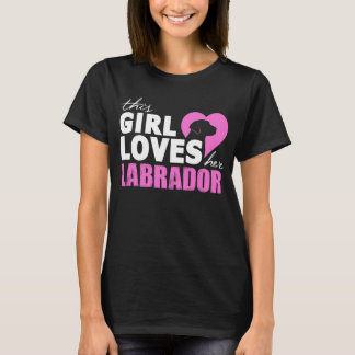 T-shirt Cette fille aime son Labrador