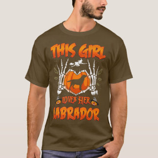 T-shirt Cette Fille Aime Son Labrador Retriever Chien Hall