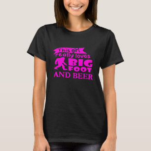 T-shirt Cette Fille Aime Vraiment Bigfoot Et Bière