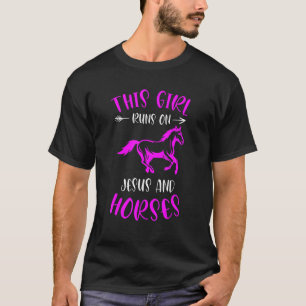 T-shirt Cette Fille Coule Sur Jésus Et Chevaux Rider Relig