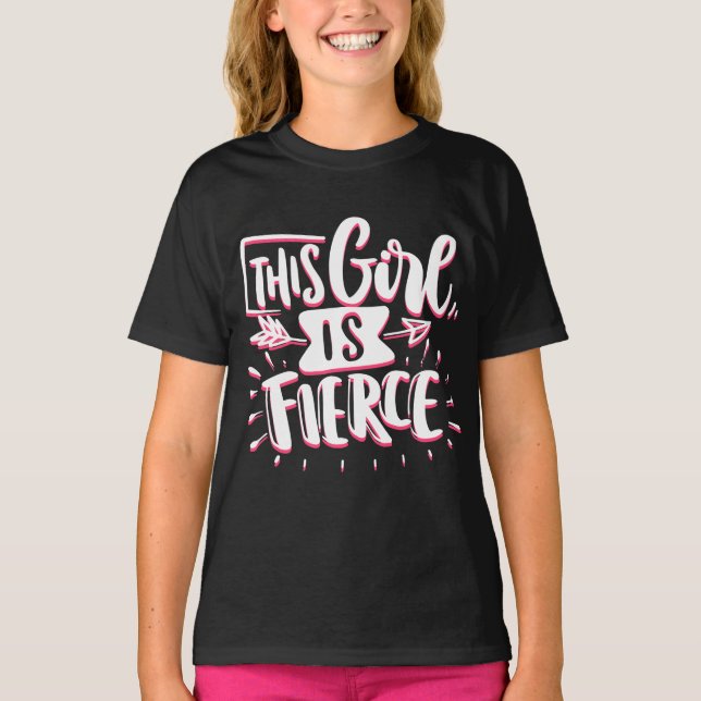 T-shirt Cette Fille Est L'Autonomisation De Fille Fierce (Devant)