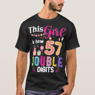 T-shirt Cette Fille Est Maintenant 57 1967 Ans Double Chif