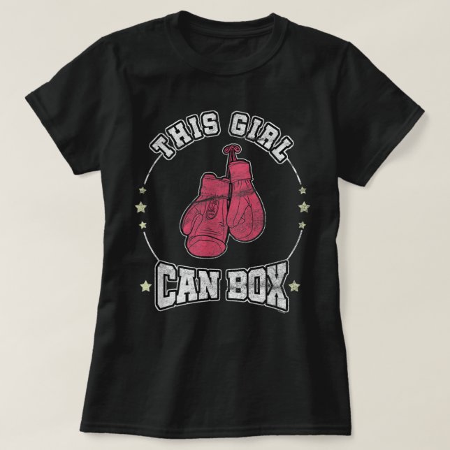 T-shirt Cette Fille Peut Encadrer Cool Boxer Femme Boxer 6 (Design devant)
