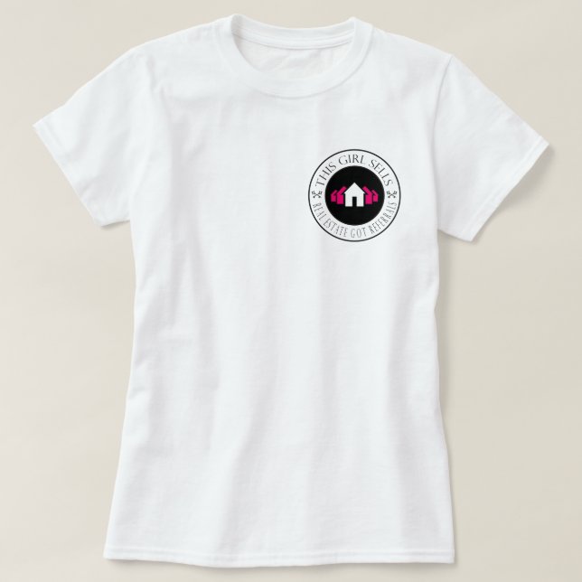 T-shirt Cette Fille Vend Immobilier A Reçu Des Référentiel (Design devant)