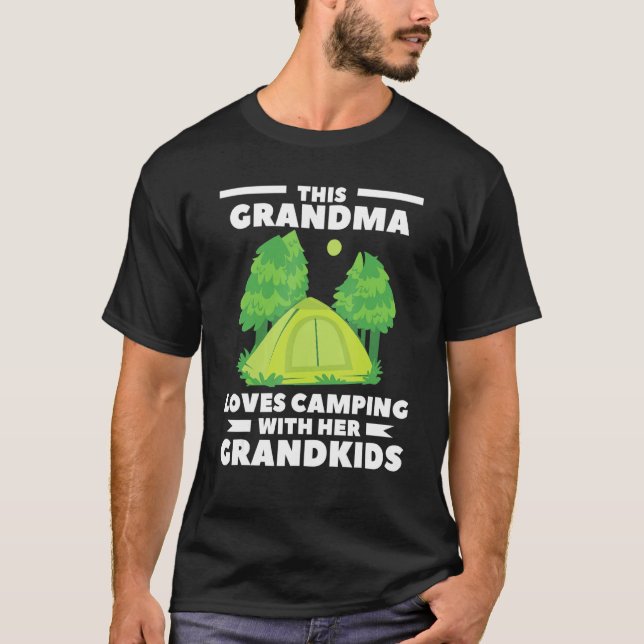 T-shirt Cette Grand-Mère Adore Camping Avec Ses Petits-Enf (Devant)