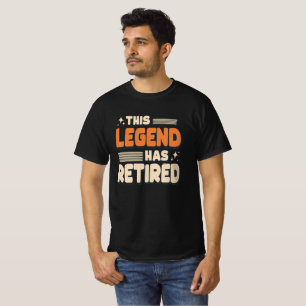 T-shirt Cette Légende A Retraité Drôle Texte Classique