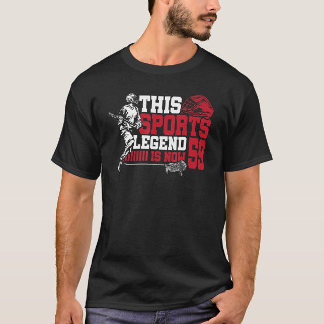 T-shirt Cette Légende Du Sport Est Maintenant 59 Lacrosse  (Devant)