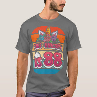 T-shirt Cette licorne est 88 Eightyhuit Years Girl 88th
