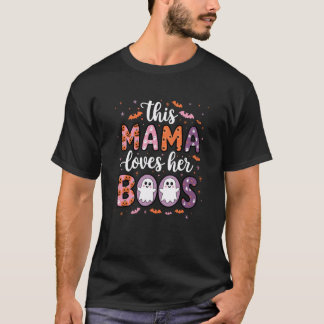 T-shirt Cette maman adore ses garçons Halloween Boo Ghost