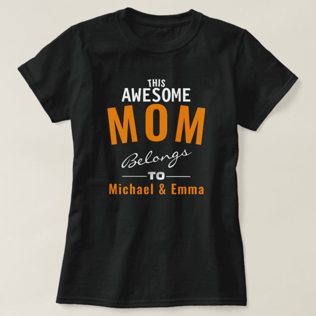T-shirt Cette Maman Impressionnante Appartient À Ajouter D (Design devant)