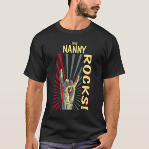 T-shirt Cette Nanny Rocks Vintage Retro Concert les années