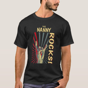 T-shirt Cette Nanny Rocks Vintage Retro Concert Les années